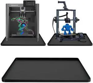 Silicone Mat for 3D Printers with Raised Edge, 18x15 Inch, Anti-Slip Silicone Mat for 3D Printers with Raised Edge, 18x15 Inch, Anti-Slip