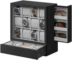 Watch Box 12-Slot Watch Display Case with Window Watch Box 12-Slot Watch Display Case with Window