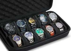 10 slots watch travel case, portable hard watch storage organizer box with soft foam inserts 10 slots watch travel case, portable hard watch storage organizer box with soft foam inserts