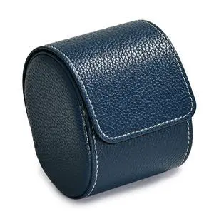 Luxury Leather Travel Watch Case Single Watch Box for Men and Women Portable Jewelry Watch Storage Roll Organizer(Blue) Luxury Leather Travel Watch Case Single Watch Box for Men and Women Portable Jewelry Watch Storage Roll Organizer(Blue)