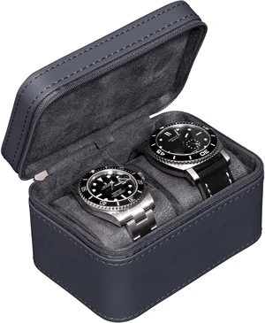 2 Watch Travel Case for Men | Compact PU Leather Protective Box with Microsuede Interior | Fits Watches & Smartwatches Up to 55mm (Carbon) 2 Watch Travel Case for Men | Compact PU Leather Protective Box with Microsuede Interior | Fits Watches & Smartwatches Up to 55mm (Carbon)
