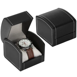Luxury Single Watch Gift Box with Removable Pillow, PU Leather Single Watch Case Wristwatch Jewelry Storage Display Holder Cases for Men and Women (Black) Luxury Single Watch Gift Box with Removable Pillow, PU Leather Single Watch Case Wristwatch Jewelry Storage Display Holder Cases for Men and Women (Black)