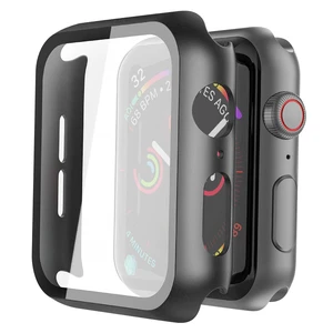 2 Pack Hard PC Case with Tempered Glass Screen Protector Compatible with Apple Watch SE 3 (2025) SE 2 SE Series 6 Series 5 Series 4 40mm, Black 2 Pack Hard PC Case with Tempered Glass Screen Protector Compatible with Apple Watch SE 3 (2025) SE 2 SE Series 6 Series 5 Series 4 40mm, Black