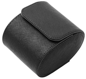 Luxury Leather Travel Watch Case Single Watch Box for Men and Women Portable Jewelry Watch Storage Roll Organizer(BLACK) Luxury Leather Travel Watch Case Single Watch Box for Men and Women Portable Jewelry Watch Storage Roll Organizer(BLACK)