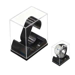 Black Watch Display Stand Box Single Watch Holder Case for Men and Women Acrylic Bracelet Display Rack Jewelry Holder Stand Watch Organizer and Storage Case Black Watch Display Stand Box Single Watch Holder Case for Men and Women Acrylic Bracelet Display Rack Jewelry Holder Stand Watch Organizer and Storage Case