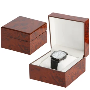 Wooden Single Watch Gift Box with Pillow, Wood Wristwatch Wrist Watch Case Storage Box for Christmas, Birthdays, Anniversary (Wood Color A) Wooden Single Watch Gift Box with Pillow, Wood Wristwatch Wrist Watch Case Storage Box for Christmas, Birthdays, Anniversary (Wood Color A)
