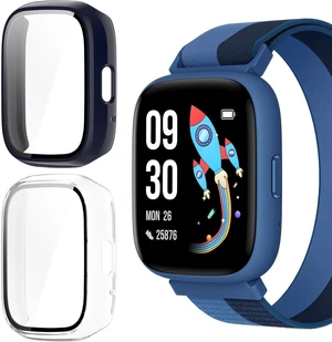 Compatible for BIGGERFIVE Smart Watch Case, Hard PC Case with Screen Protector Compatible with BIGGERFIVE BW02 Smart Watch/Brave 2-1.8 inches (Blue+Clear) Compatible for BIGGERFIVE Smart Watch Case, Hard PC Case with Screen Protector Compatible with BIGGERFIVE BW02 Smart Watch/Brave 2-1.8 inches (Blue+Clear)