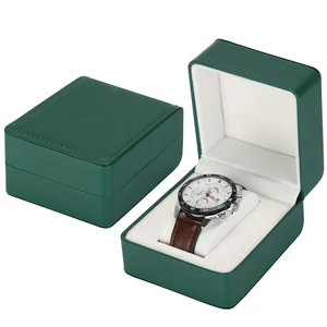 PU Leather Watch Box, Compact Watch Gift Case with Pillow for Women Men, Travel Watch Holder Storage Boxes for Birthdays Anniversary Father's Day Graduations (Green) PU Leather Watch Box, Compact Watch Gift Case with Pillow for Women Men, Travel Watch Holder Storage Boxes for Birthdays Anniversary Father's Day Graduations (Green)