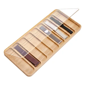 Wooden Watch Band Organizer 9 Slots Watch Band Display Case Watches Straps Storage Box Wood Watches Bands Holder with Clear Lid for Men Women Jewelry Storage Showcase Decoration Gifts Wooden Watch Band Organizer 9 Slots Watch Band Display Case Watches Straps Storage Box Wood Watches Bands Holder with Clear Lid for Men Women Jewelry Storage Showcase Decoration Gifts