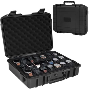 21 Slots Hard Watch Organize Case with Lockable Hole & Foam Lining, 24-45MM 21 Slots Hard Watch Organize Case with Lockable Hole & Foam Lining, 24-45MM