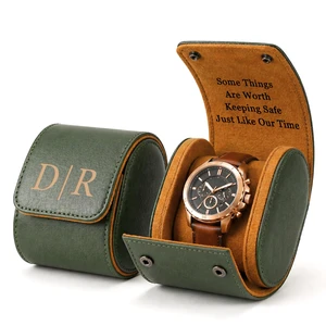 Personalized Leather Watch Case for Men - Custom Watch Holder, Travel Roll, Jewelry Organizer Gifts For Father's Day, Boyfriend, Groomsmen, Birthday, Wedding, Anniversary, Husband, Gift for Him Personalized Leather Watch Case for Men - Custom Watch Holder, Travel Roll, Jewelry Organizer Gifts For Father's Day, Boyfriend, Groomsmen, Birthday, Wedding, Anniversary, Husband, Gift for Him
