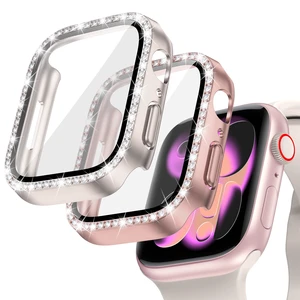 2-Pack Bling Case with Screen Protector for Apple Watch Series11 42mm 2-Pack Bling Case with Screen Protector for Apple Watch Series11 42mm