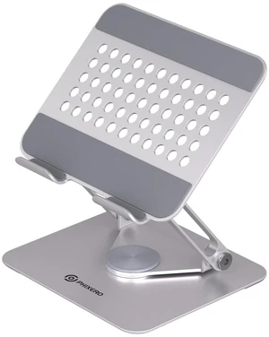 360° Rotating Tablet Stand, Aluminum Foldable Holder Silver | Foldable Aluminum Holder with Adjustable Hinge, Non-Slip Silicone Pads, Fits iPad and Tablets up to 12.9 Inches 360° Rotating Tablet Stand, Aluminum Foldable Holder Silver | Foldable Aluminum Holder with Adjustable Hinge, Non-Slip Silicone Pads, Fits iPad and Tablets up to 12.9 Inches