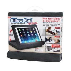 Pillow Pad Fold Away Multi-Angle Soft Tablet Stand, Gray Pillow Pad Fold Away Multi-Angle Soft Tablet Stand, Gray