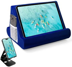 2pcs Multi-Angle Tablet Holder Cushion Stand with Net Pocket & Black Color Phone Stands Upgraded Tablet Pad Support for Phone,Pad,Books (Navy Blue) 2pcs Multi-Angle Tablet Holder Cushion Stand with Net Pocket & Black Color Phone Stands Upgraded Tablet Pad Support for Phone,Pad,Books (Navy Blue)