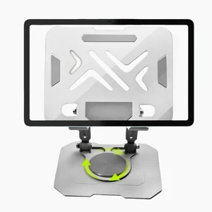 Ultra-Stable 360° Rotatable Metal Tablet Stand, Adjustable Folding Desktop Stand for iPad/iPhone/Switch, Universal Use for Office/Movie/Studying/Drawing/Gaming, Silver Ultra-Stable 360° Rotatable Metal Tablet Stand, Adjustable Folding Desktop Stand for iPad/iPhone/Switch, Universal Use for Office/Movie/Studying/Drawing/Gaming, Silver