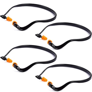 4 Pcs Banded Earplugs for Shooting Range Band Ear Plugs, Orange | Lightweight Silicone Earplugs for Hearing Protection, Noise Reduction, Work, Construction, Sleeping, Concerts, Sports Racing 4 Pcs Banded Earplugs for Shooting Range Band Ear Plugs, Orange | Lightweight Silicone Earplugs for Hearing Protection, Noise Reduction, Work, Construction, Sleeping, Concerts, Sports Racing