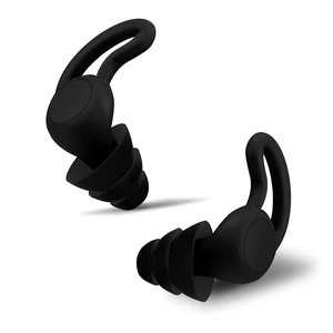 Noise Reduction Ear Plugs, NRR 50dB Ultra Comfortable Silicone Reusable Ear Plugs for Sleeping, Snoring, Studying, Concerts, Noise Cancelling and Hearing Protection Black Noise Reduction Ear Plugs, NRR 50dB Ultra Comfortable Silicone Reusable Ear Plugs for Sleeping, Snoring, Studying, Concerts, Noise Cancelling and Hearing Protection Black