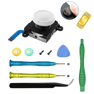 3D Replacement Joystick Analog Thumb Stick for Switch Lite - Include Tri-Wing, Cross Screwdriver, Pry Tools + 4 Thumbstick Caps, Switch Lite Drift Repair Tool Kit 3D Replacement Joystick Analog Thumb Stick for Switch Lite - Include Tri-Wing, Cross Screwdriver, Pry Tools + 4 Thumbstick Caps, Switch Lite Drift Repair Tool Kit