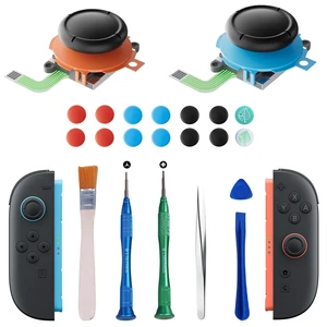 Joycon Joystick Replacement Kit for Nintend0 Switch 2, Anti-Drift | Joycon Repair Kit for Switch 2, with 2 Thumbsticks, Drift Fix Tools Y Screwdriver, Tweezers, Pry Tools, 14 Thumb Grips Joycon Joystick Replacement Kit for Nintend0 Switch 2, Anti-Drift | Joycon Repair Kit for Switch 2, with 2 Thumbsticks, Drift Fix Tools Y Screwdriver, Tweezers, Pry Tools, 14 Thumb Grips