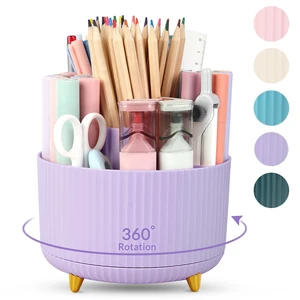 360 Rotating Purple Pen & Art Supply Organizer - 5 Slot Desk Organizer for Office, School, Home 360 Rotating Purple Pen & Art Supply Organizer - 5 Slot Desk Organizer for Office, School, Home