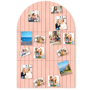 Large Arched Felt Bulletin Board 35"x24", 6 Tiles Wall Decor, Pink | Photo Display Memo Board for Office Home, Includes Adhesive Tiles and Pins for Photos, Notes and Artwork Large Arched Felt Bulletin Board 35"x24", 6 Tiles Wall Decor, Pink | Photo Display Memo Board for Office Home, Includes Adhesive Tiles and Pins for Photos, Notes and Artwork