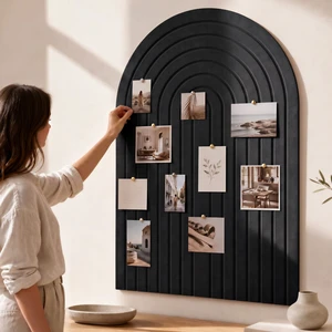 Large Arched Textured Felt Bulletin Board - Cork Board Alternative | Stylish 21.5 X 17 Bulletin Set with Pins for Office & Wall Decor - Perfect to Display Your Photos Large Arched Textured Felt Bulletin Board - Cork Board Alternative | Stylish 21.5 X 17 Bulletin Set with Pins for Office & Wall Decor - Perfect to Display Your Photos