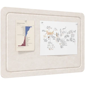 Cork Board Alternative, Self-Adhesive Bulletin Board, 22.4"x 14.8" | Message Board with 20 Pushpins, Foldable Decorative Felt Pin Board for Office Wall Decor, Room Decor, Oatmeal Cork Board Alternative, Self-Adhesive Bulletin Board, 22.4"x 14.8" | Message Board with 20 Pushpins, Foldable Decorative Felt Pin Board for Office Wall Decor, Room Decor, Oatmeal