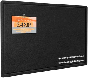 Felt Bulletin Board 24x18 inches, Decorative Pin Board for Home & Office | Cork Board Alternative for Wall with Push Pins, Display Mood Board for Photos, Notes & Reminders Felt Bulletin Board 24x18 inches, Decorative Pin Board for Home & Office | Cork Board Alternative for Wall with Push Pins, Display Mood Board for Photos, Notes & Reminders