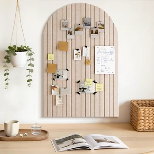 Large Arched Felt Bulletin Board 36" x 24", 6 Pack, Light Camel | Cork board alternative felt wall tiles for office & home décor, classroom décor, vision board to display photos Large Arched Felt Bulletin Board 36" x 24", 6 Pack, Light Camel | Cork board alternative felt wall tiles for office & home décor, classroom décor, vision board to display photos