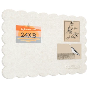 Scalloped Bulletin Board 24x18 inches, Decorative Felt Pin Board for Wall | Foldable Pin Board for Wall Decor, Cute Cork Board Alternative, Display Vision Board for Home Office & Dorm Scalloped Bulletin Board 24x18 inches, Decorative Felt Pin Board for Wall | Foldable Pin Board for Wall Decor, Cute Cork Board Alternative, Display Vision Board for Home Office & Dorm