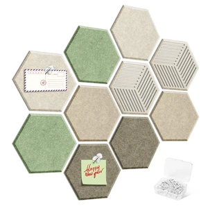 10PCS Hexagon Felt Bulletin Cork Tiles, Bulletin Board for Walls Decor | Felt Wall Decro Alternative with 50 Pushpins, Hexagon Pin Board for Office, School and Home Photos Display (Linen Dusk) 10PCS Hexagon Felt Bulletin Cork Tiles, Bulletin Board for Walls Decor | Felt Wall Decro Alternative with 50 Pushpins, Hexagon Pin Board for Office, School and Home Photos Display (Linen Dusk)