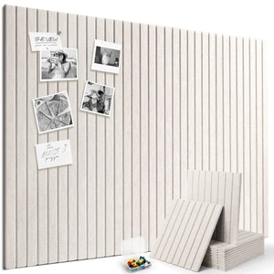 Large Felt Bulletin Board 48" x 36", 12 Pack Cork Boards for Walls with 30 Pushpins, 80 Adhesive Tabs, Cork Board Alternative for Home Office Classroom Decor (Oatmeal) Large Felt Bulletin Board 48" x 36", 12 Pack Cork Boards for Walls with 30 Pushpins, 80 Adhesive Tabs, Cork Board Alternative for Home Office Classroom Decor (Oatmeal)