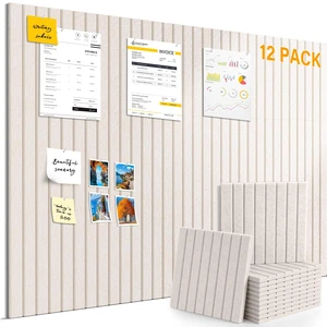 Felt Bulletin Board,47.2"x35.4" 12 Pack Cork Board Alternative-Oatmeal | Large Felt Wall Tiles for Office & Home Decor,Pin Board for Walls with 30 Pcs Pushpins and 72 Adhesive Tabs Felt Bulletin Board,47.2"x35.4" 12 Pack Cork Board Alternative-Oatmeal | Large Felt Wall Tiles for Office & Home Decor,Pin Board for Walls with 30 Pcs Pushpins and 72 Adhesive Tabs