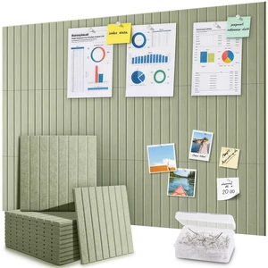 Cork Bulletin Board Tiles, Office Pin Board | 48" x 36" Large Wall Panels for Office, Dorm, Room and Desk Decor (Sage Green) Cork Bulletin Board Tiles, Office Pin Board | 48" x 36" Large Wall Panels for Office, Dorm, Room and Desk Decor (Sage Green)