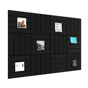 Felt Bulletin Board Wall Tiles - 12-Pack Corkboard Alternative, 48"x36" Coverage with Self-Adhesive Panels for Office & Home, Black Felt Bulletin Board Wall Tiles - 12-Pack Corkboard Alternative, 48"x36" Coverage with Self-Adhesive Panels for Office & Home, Black