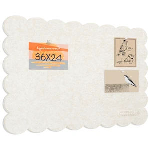 Scalloped Bulletin Board 36x24 inches, Decorative Felt Pin Board for Wall | Foldable Pin Board for Wall Decor, Cute Cork Board Alternative, Display Vision Board for Home Office & Dorm Scalloped Bulletin Board 36x24 inches, Decorative Felt Pin Board for Wall | Foldable Pin Board for Wall Decor, Cute Cork Board Alternative, Display Vision Board for Home Office & Dorm