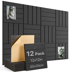 Cork Board, 48"x36" Felt Bulletin Board with Self Adhesive Black | Cork Boards for Office, 12 Pack Pin Boards For Walls, Use in Bedroom Home Classroom Decor Cork Board, 48"x36" Felt Bulletin Board with Self Adhesive Black | Cork Boards for Office, 12 Pack Pin Boards For Walls, Use in Bedroom Home Classroom Decor
