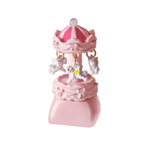 Cute Carousel Keycap, DIY Personality Handmade Keycap, Esc Replacement Bottom, Lovely Custom Keycaps for Cherry MX Switches Mechanical Keyboard (Pink Base) Cute Carousel Keycap, DIY Personality Handmade Keycap, Esc Replacement Bottom, Lovely Custom Keycaps for Cherry MX Switches Mechanical Keyboard (Pink Base)