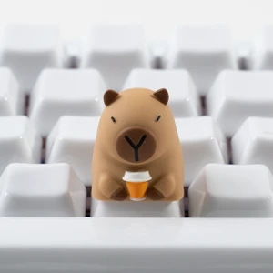 Artisan Keycap Cute Capybara Coffee Resin Keycaps 1U ESC Custom Handmade Keycap Replacement for Mechanical Keyboard Artisan Keycap Cute Capybara Coffee Resin Keycaps 1U ESC Custom Handmade Keycap Replacement for Mechanical Keyboard