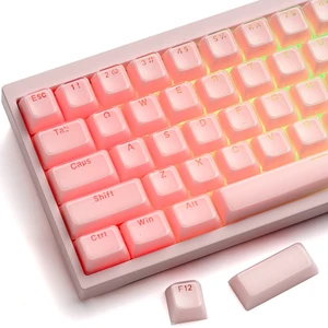 XVX Pink Jelly Keycaps for Mechanical Keyboard, Cute Crystal Keycaps | Shine Through Keycap Set Compatible with 61/68/84/87/98/100 ANSI and ISO Layout MX Switches Mechanical Keyboard XVX Pink Jelly Keycaps for Mechanical Keyboard, Cute Crystal Keycaps | Shine Through Keycap Set Compatible with 61/68/84/87/98/100 ANSI and ISO Layout MX Switches Mechanical Keyboard
