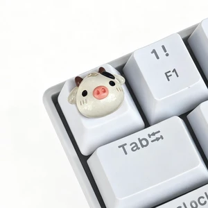 Personalized Cute White Keycap Custom 3D Key Caps OEM R4 Profile for Mechanical Keyboard MX Switch Lovely Cartoon Keycap (Cartoon Cow) Personalized Cute White Keycap Custom 3D Key Caps OEM R4 Profile for Mechanical Keyboard MX Switch Lovely Cartoon Keycap (Cartoon Cow)