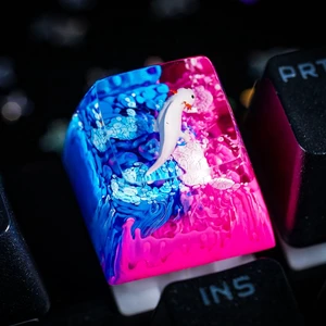 Pink Axolotl Pink Blue Ocean Artisan Keycap, 1U ESC, R1 SA Profile, Custom Handmade Resin Key Cap for Cherry MX Mechanical Keyboard, Cool Tech Gift for Men, Dad, Gamers and Axolotl Lovers Pink Axolotl Pink Blue Ocean Artisan Keycap, 1U ESC, R1 SA Profile, Custom Handmade Resin Key Cap for Cherry MX Mechanical Keyboard, Cool Tech Gift for Men, Dad, Gamers and Axolotl Lovers