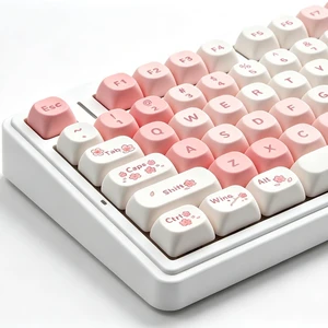 MOA Keycap-PBT Keycaps, Cute Sakura Pink Key caps 134 Keys Round Keycap | 5-Side Dye Sublimation Custom Keyboard Caps for 61/64/68/84/87/100/104/108 Cherry Gateron MX Mechanical Keyboard MOA Keycap-PBT Keycaps, Cute Sakura Pink Key caps 134 Keys Round Keycap | 5-Side Dye Sublimation Custom Keyboard Caps for 61/64/68/84/87/100/104/108 Cherry Gateron MX Mechanical Keyboard