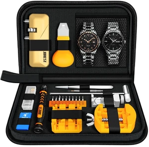 Watch Repair Tool Kit, Battery Replacement & Strap Adjustment, Wrench Opening Back Cover, Case Opener, Link Remover, Bracelet Resizing, Band Pin Removal, Screwdriver, Spring Bar Watch Repair Tool Kit, Battery Replacement & Strap Adjustment, Wrench Opening Back Cover, Case Opener, Link Remover, Bracelet Resizing, Band Pin Removal, Screwdriver, Spring Bar