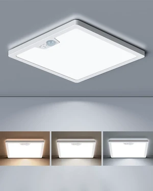 12in Motion Sensor Ceiling Light Wired with 3 Timer 2400LM White | 3000K 4000K 5000K Selectable, 24W Flush Mount Square Motion Ceiling Light for Closet Porch Stairs Hallway, Auto/ON/G Mode 12in Motion Sensor Ceiling Light Wired with 3 Timer 2400LM White | 3000K 4000K 5000K Selectable, 24W Flush Mount Square Motion Ceiling Light for Closet Porch Stairs Hallway, Auto/ON/G Mode