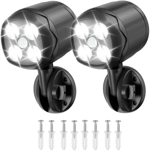 Battery Operated Motion Outdoor Waterproof Lights, 800 Lumen Bright Battery Powered Night Activation Security Spotlight for Porch, Trash Can, Stairs, Garage (2 Pack) Battery Operated Motion Outdoor Waterproof Lights, 800 Lumen Bright Battery Powered Night Activation Security Spotlight for Porch, Trash Can, Stairs, Garage (2 Pack)