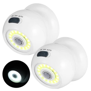 Motion Sensor Outdoor Lights - Outdoor Motion Sensor Light Battery Operated Wireless Spotlight Motion Detector Security Light Auto On Off for Porch Stair Hallway Garage Wall Shed 2 Pack Motion Sensor Outdoor Lights - Outdoor Motion Sensor Light Battery Operated Wireless Spotlight Motion Detector Security Light Auto On Off for Porch Stair Hallway Garage Wall Shed 2 Pack