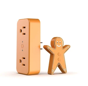 Remote Control Outlet for Christmas Tree Lights, Gingerbread Man Wireless Remote Switch, Christmas Tree Remote Control with Built-in Music Feature, 100Ft Range Remote Control Outlet for Christmas Tree Lights, Gingerbread Man Wireless Remote Switch, Christmas Tree Remote Control with Built-in Music Feature, 100Ft Range