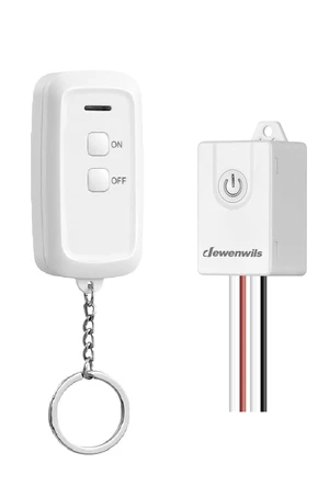 Wireless Light Switch and Receiver Kit, 15A/1800W Remote Control | No Wiring Required, No Interference, 100 ft Range, Expandable Wall Switch for Lamp, Ceiling Light, Fan & Indoor Lighting Wireless Light Switch and Receiver Kit, 15A/1800W Remote Control | No Wiring Required, No Interference, 100 ft Range, Expandable Wall Switch for Lamp, Ceiling Light, Fan & Indoor Lighting